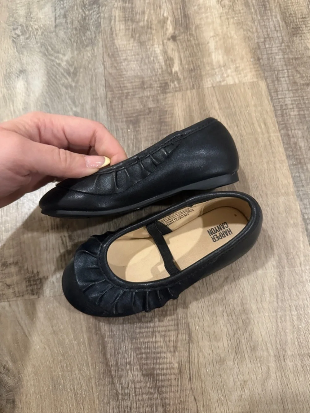 Harper Canyon Black Girls Mary Jane Ballet Flats with Elastic Strap